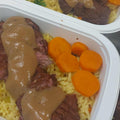 Bavette de boeuf, riz grecque 500 gr