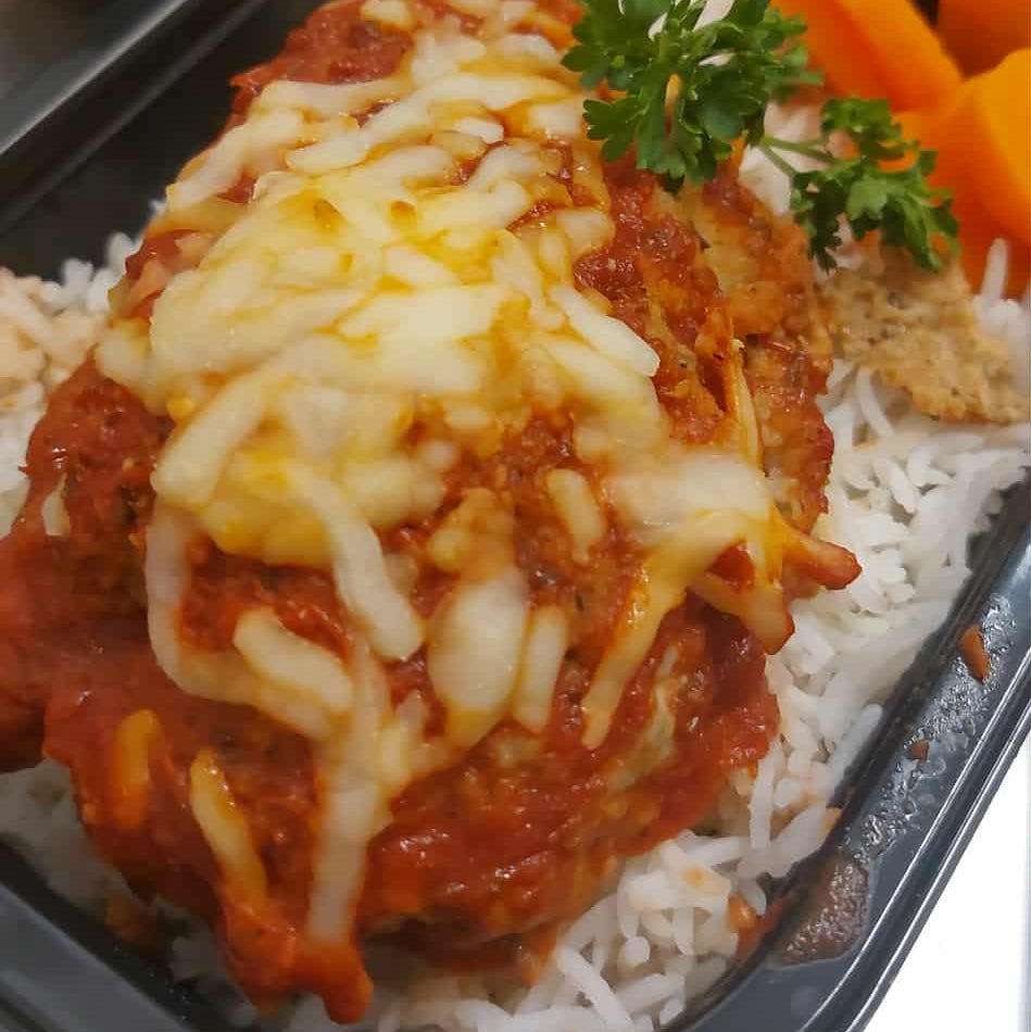 Poulet parmigiana, riz 375 gr
