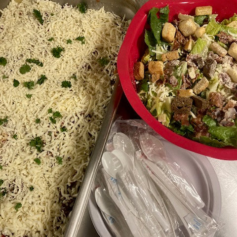 LASAGNE ET SALADE CESAR POUR 12 PERSONNES
